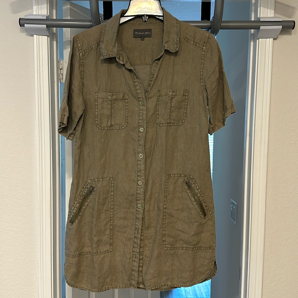 Michael Stars Linen Shirt Dress